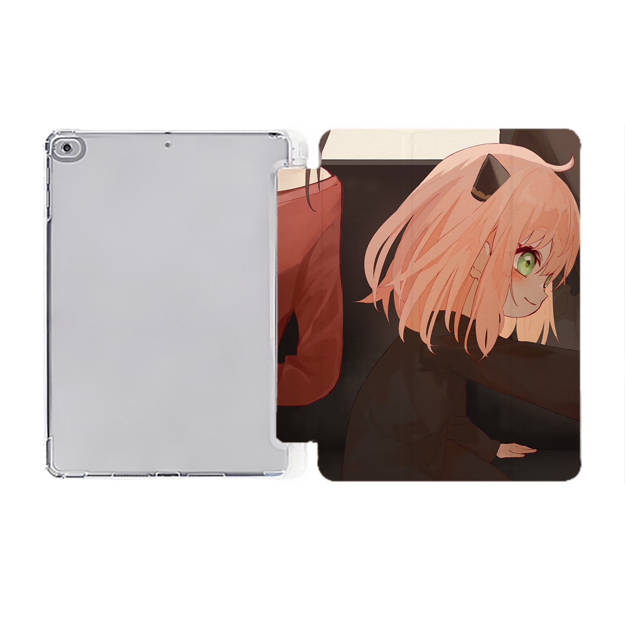 （画像用） SPY×FAMILY间谍家家酒 IPad ケース ペン収納付き 三つ折りスタンド PUレザー×シリコン 対応機種9.5/10.5/10.9インチ